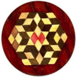 22-1.3.4  Geometric designs - 6-sided figures - hexagon - wood